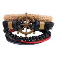 Thumbnail for Leather Bracelet Men Multilayer Bead Bracelet Punk Wrap Bracelets for Women Vintage punk Men Jewelry