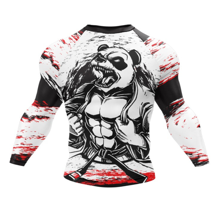 SHREDDED PANDA RASH GUARD - XMARTIAL SLEEVE