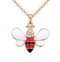 Thumbnail for Summer Jewelry Necklace Lady Cartoon Cute Drop Oil Studded Bee Pendant