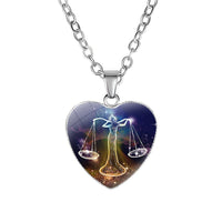 Thumbnail for Women's Zodiac Heart Pendant Necklace