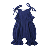 Thumbnail for New Arrivals Newborn Toddler Baby Girls Sleeveless Solid Romper Jumpsuit Outfit