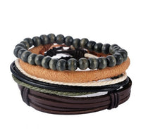 Thumbnail for Leather Bracelet Men Multilayer Bead Bracelet Punk Wrap Bracelets for Women Vintage punk Men Jewelry