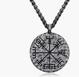 European And American Titanium Steel Men's Retro Viking Myth Pendant Metal Necklace