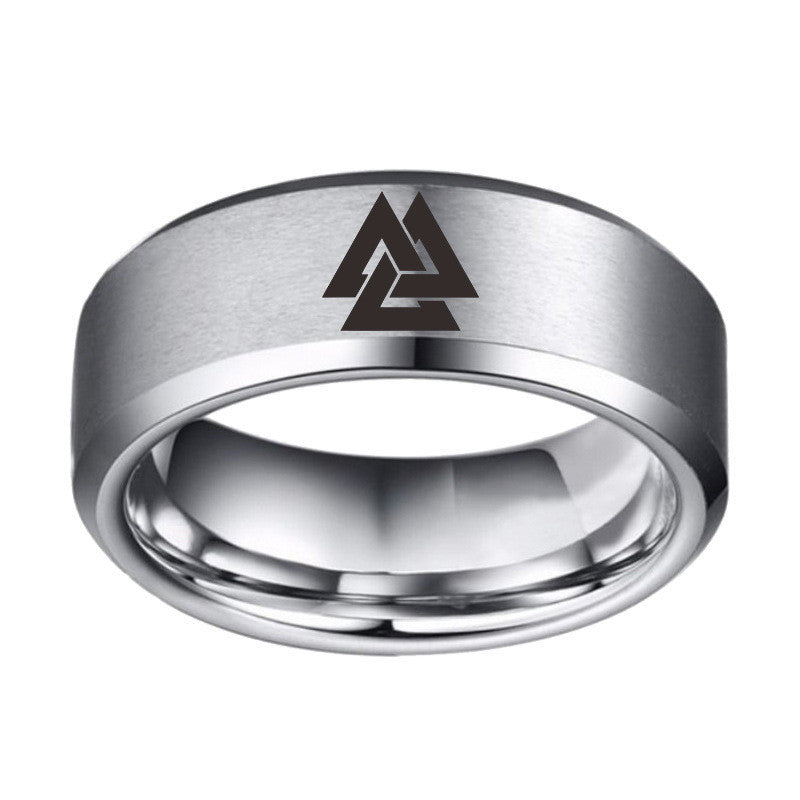 Stainless Steel Viking Odin Symbol Ring