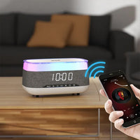 Thumbnail for Intelligent Multifunctional Alarm Clock Bluetooth Speaker Wireless Charger Fast Charge Clock Atmosphere Night Light Home Decor