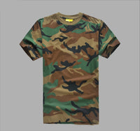 Thumbnail for Mesh Round Neck Foreign Military Camouflage T-shirt Military Fan Camouflage Short Sleeves