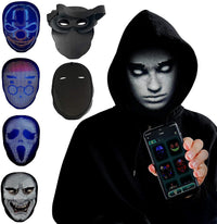 Thumbnail for Halloween Face Masks Full Color LED Luminous Mask Face Changing Mask Party Bar Props