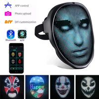 Thumbnail for Halloween Face Masks Full Color LED Luminous Mask Face Changing Mask Party Bar Props