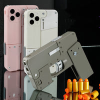 Thumbnail for Folding Pistol Bullet Automatic Shell Throwing Toy Creative Soft Bullet Toy Mobile Phone Appearance Gun Outdoor Interactive Kid Gift