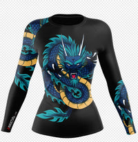 Thumbnail for WOMEN BLUE DRAGON LONGSLEEVE - XMARTIAL